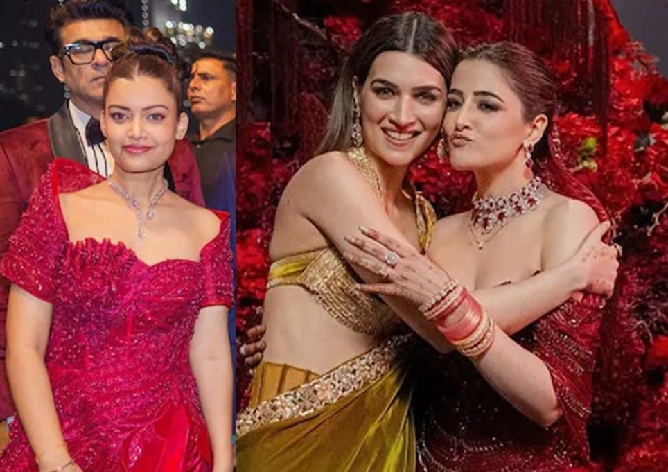 নূপুরকে নকল করে একই পোশাকে রিসেপশনে , সোশ্যাল মিডিয়ায় চর্চায় ননদ বৌদির লড়াই