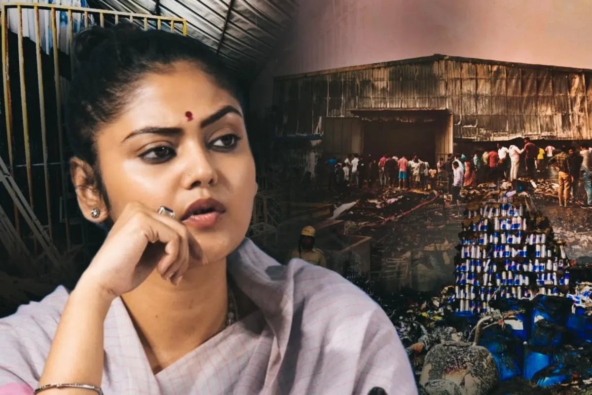 ১২ ঘণ্টা পরও নিয়ন্ত্রণের বাইরে আনন্দপুরের আগুন , ঘটনাস্থলে সাংসদ সায়নী ঘোষ