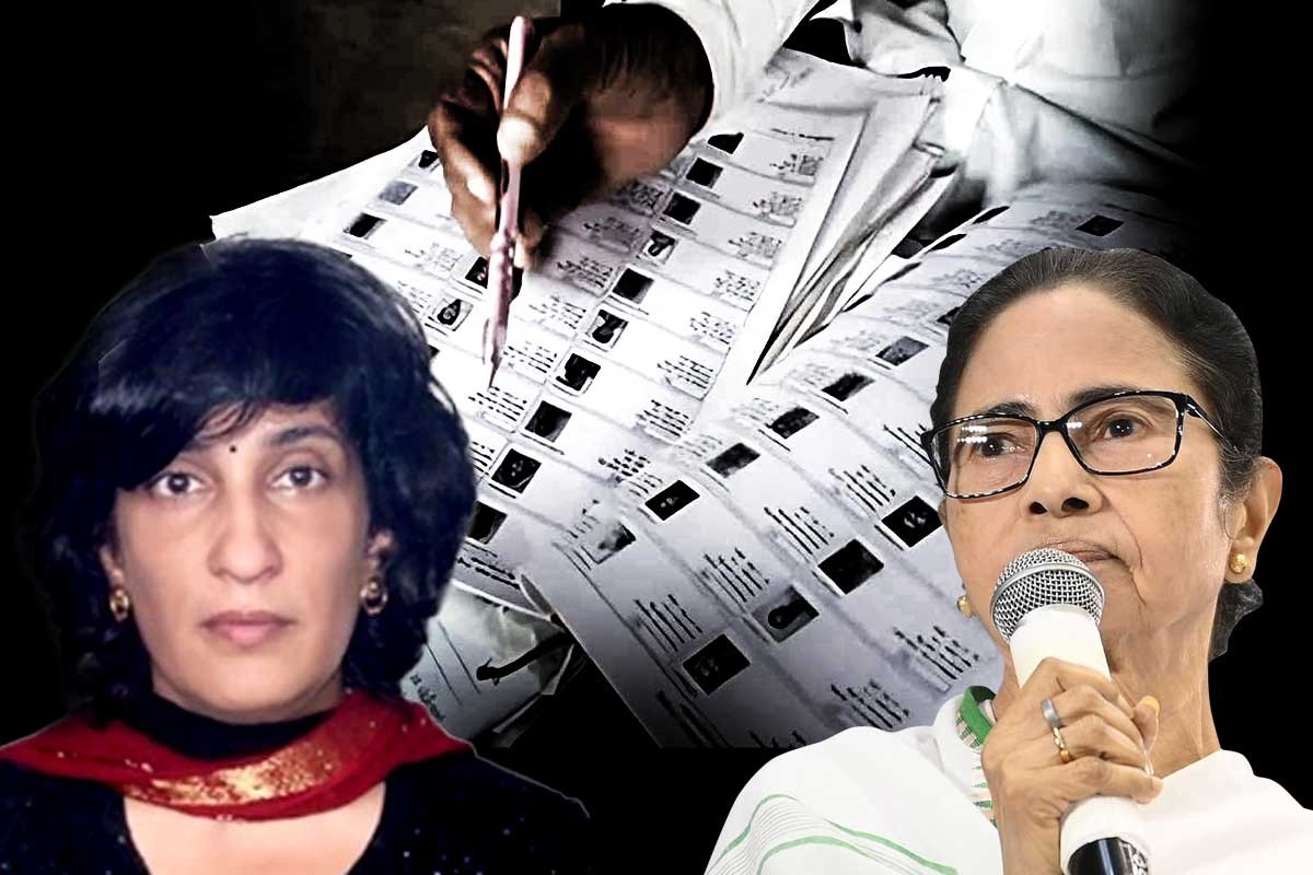 এআই দিয়ে ৫৮ লক্ষ নাম ছাঁটাই ,  সীমা খান্নার ভূমিকা তুলে কমিশনকে তুলোধনা মমতার