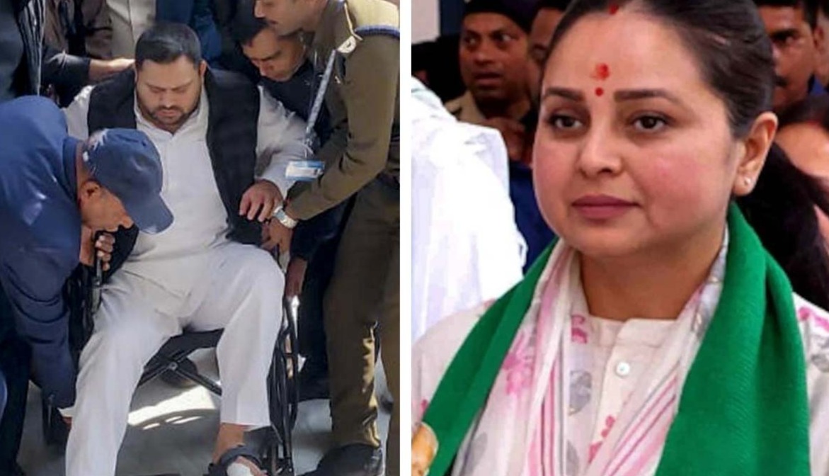 হুইলচেয়ারে চেপে বিধানসভায় তেজস্বী, ইঙ্গিতপূর্ণ পোস্ট দিদি রোহিণীর