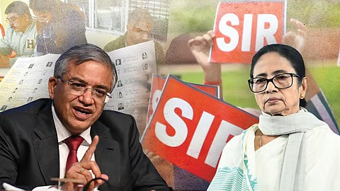 আমরা দাস নই, চিৎকার করবেন না , টেবিল চাপড়ে কমিশনকে হুঁশিয়ারি মমতার