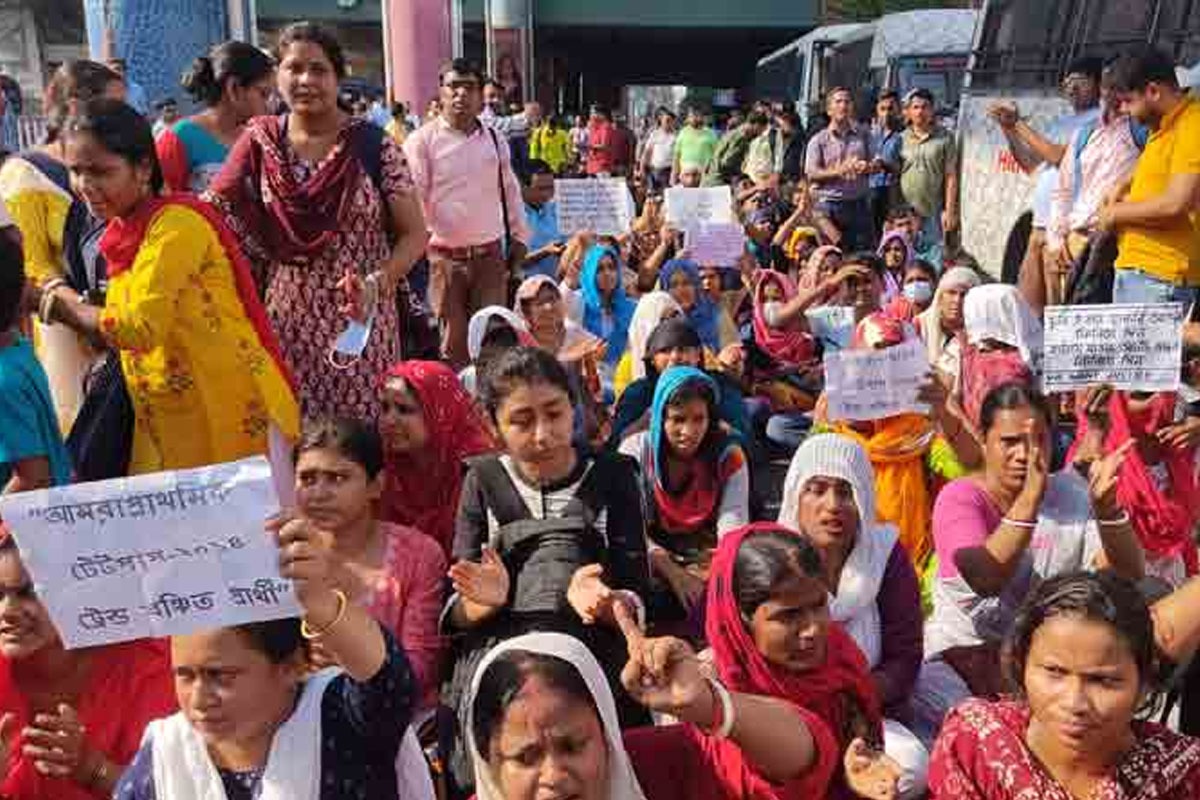 নিয়োগের দাবিতে পথে টেট প্রার্থীরা , বিকাশ ভবন অভিযান ঘিরে উত্তাল রাজপথ