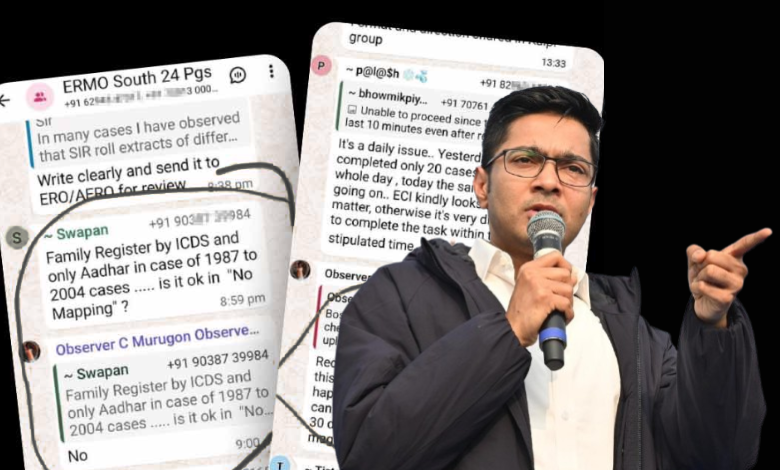 হোয়াটসঅ্যাপ চ্যাট ‘ফাঁস’ ঘিরে তোলপাড় , অভিষেকের অভিযোগের পাল্টা সাফাই কমিশনের