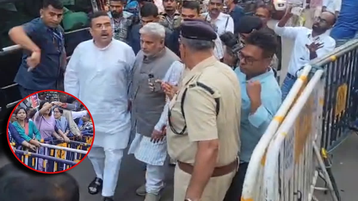 সিইও দফতরে বিক্ষোভের মুখে শুভেন্দু অধিকারী , দ্রুত ব্যবস্থা চেয়ে কমিশনকে চিঠি বিজেপির