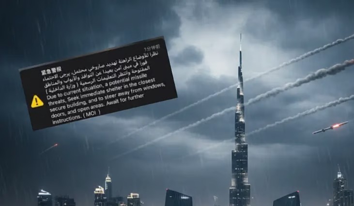 ইরানের নিশানায় দুবাই, স্থানীয়দের মোবাইলে মিসাইল হামলার অ্যালার্ট