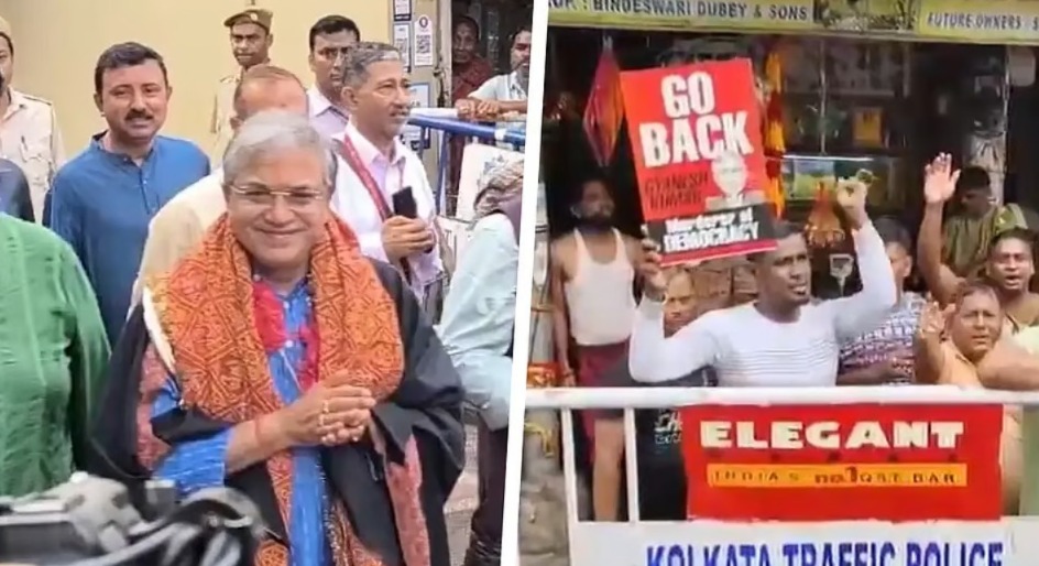 কালীঘাটে জ্ঞানেশ কুমারকে ঘিরে বিক্ষোভ, পুজো দিতে গিয়ে ‘গো-ব্যাক’ স্লোগানের মুখে