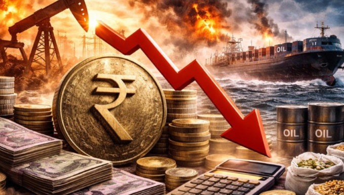 মধ্যপ্রাচ্যে যুদ্ধের ধাক্কা, ভারতীয় মুদ্রার সর্বকালীন রেকর্ড পতন
