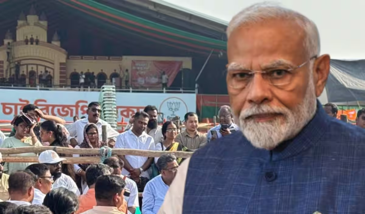 শিলচর থেকে কলকাতায় পৌঁছালেন প্রধানমন্ত্রী , ব্রিগেডে সভার আগে উচ্ছ্বাস কর্মীদের