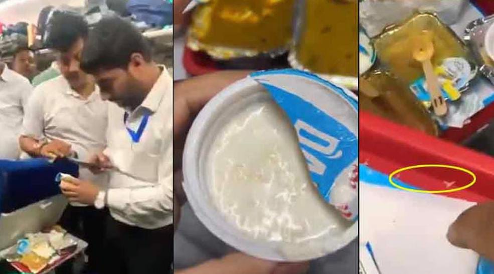 বন্দে ভারতের খাবারে জীবন্ত কৃমি , কেশর বলে দাবি রেল কর্মীর , ভাইরাল ভিডিও