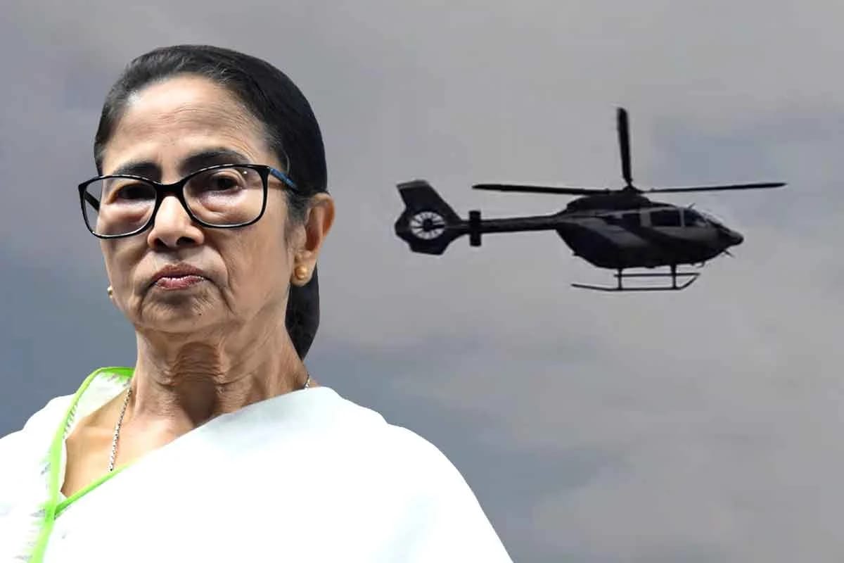 মাঝ আকাশে ফের দুর্যোগের মুখে মমতা , বড়ঞায় জরুরি অবতরণ মুখ্যমন্ত্রীর কপ্টারের