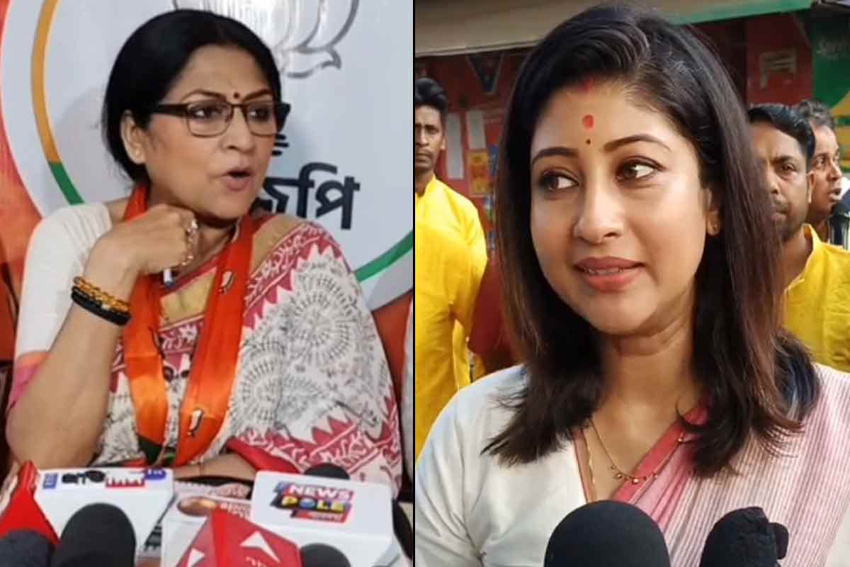 ল্যাম্পপোস্ট মন্তব্যে বিতর্ক , মুখোমুখি বাকযুদ্ধে লাভলি মৈত্র - রূপা গঙ্গোপাধ্যায়