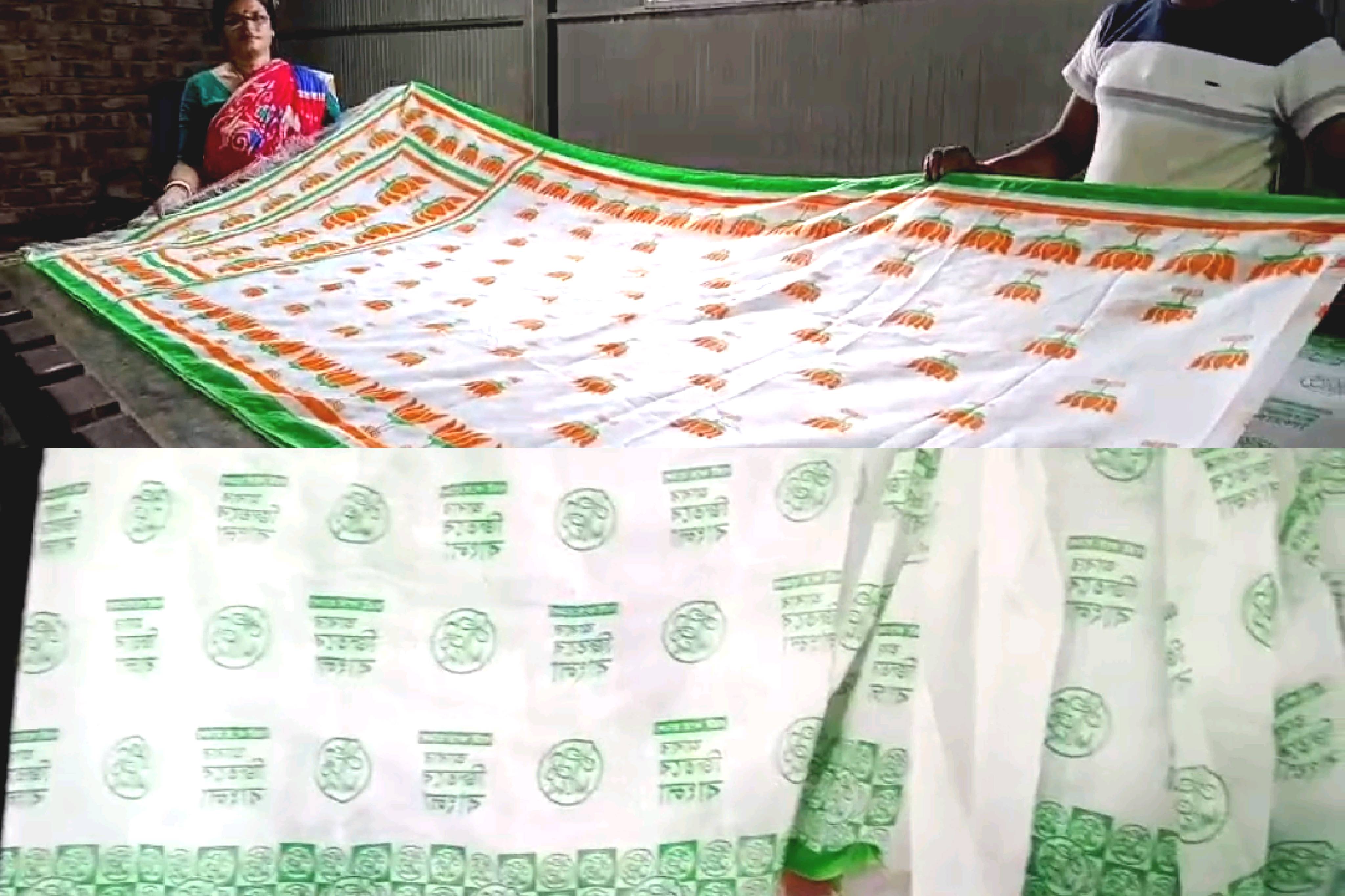 শাড়িতেই এবার ভোটের লড়াই! শান্তিপুরে তৃণমূল-বিজেপির অর্ডারে দিনরাত চলছে তাঁত বোনার কাজ