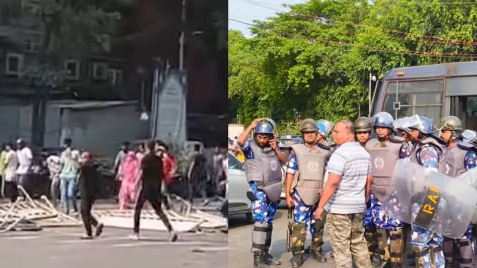 তিলজলায় বুলডোজার অভিযান ঘিরে তাণ্ডব , পার্ক সার্কাসে পুলিশের উপর ইটবৃষ্টি