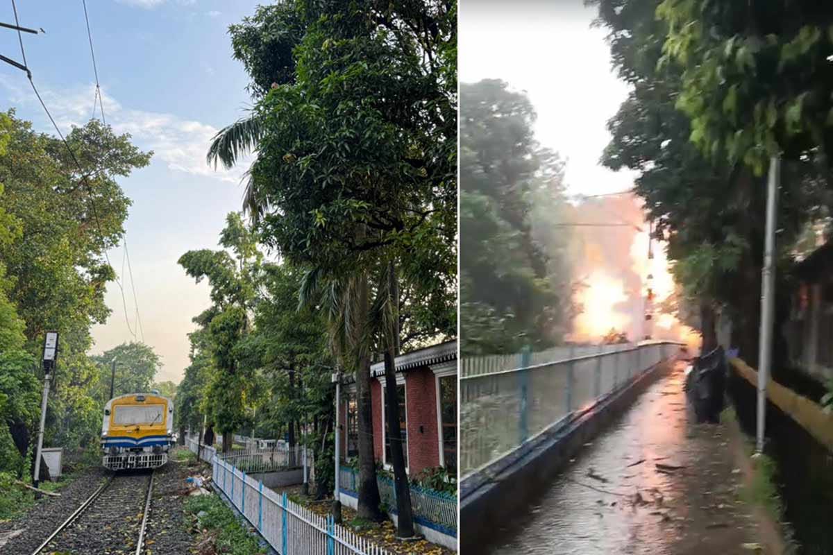 ২ মিনিটের ঝড়ে লণ্ডভণ্ড মহানগরী , প্রিন্সেপ ঘাটে গাছ পড়ে মৃত্যু যুবকের