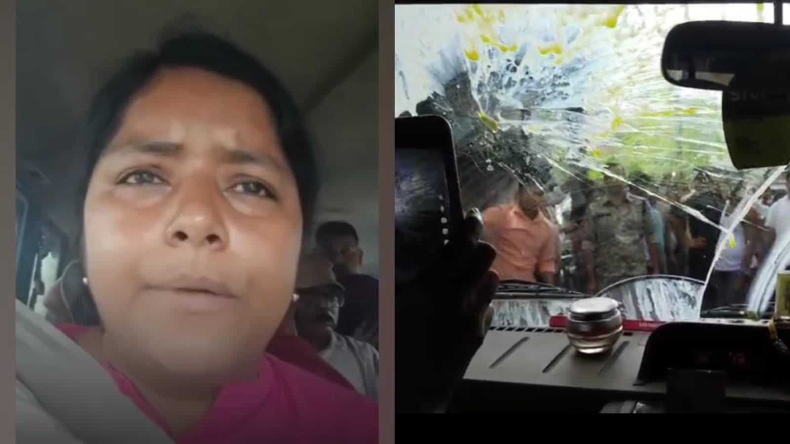 তৃণমূলের পর এবার নিশানায় বাম শিবির , শীতলকুচিতে মীনাক্ষীর গাড়ি লক্ষ্য করে ডিমবৃষ্টি