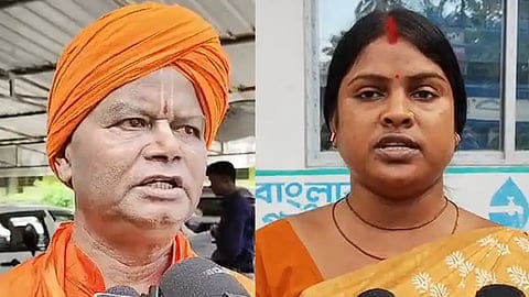রেখা পাত্রকে মিথ্যা অপবাদ , কেশবানন্দ মহারাজের গ্রেফতারের দাবিতে পথে বিজেপি