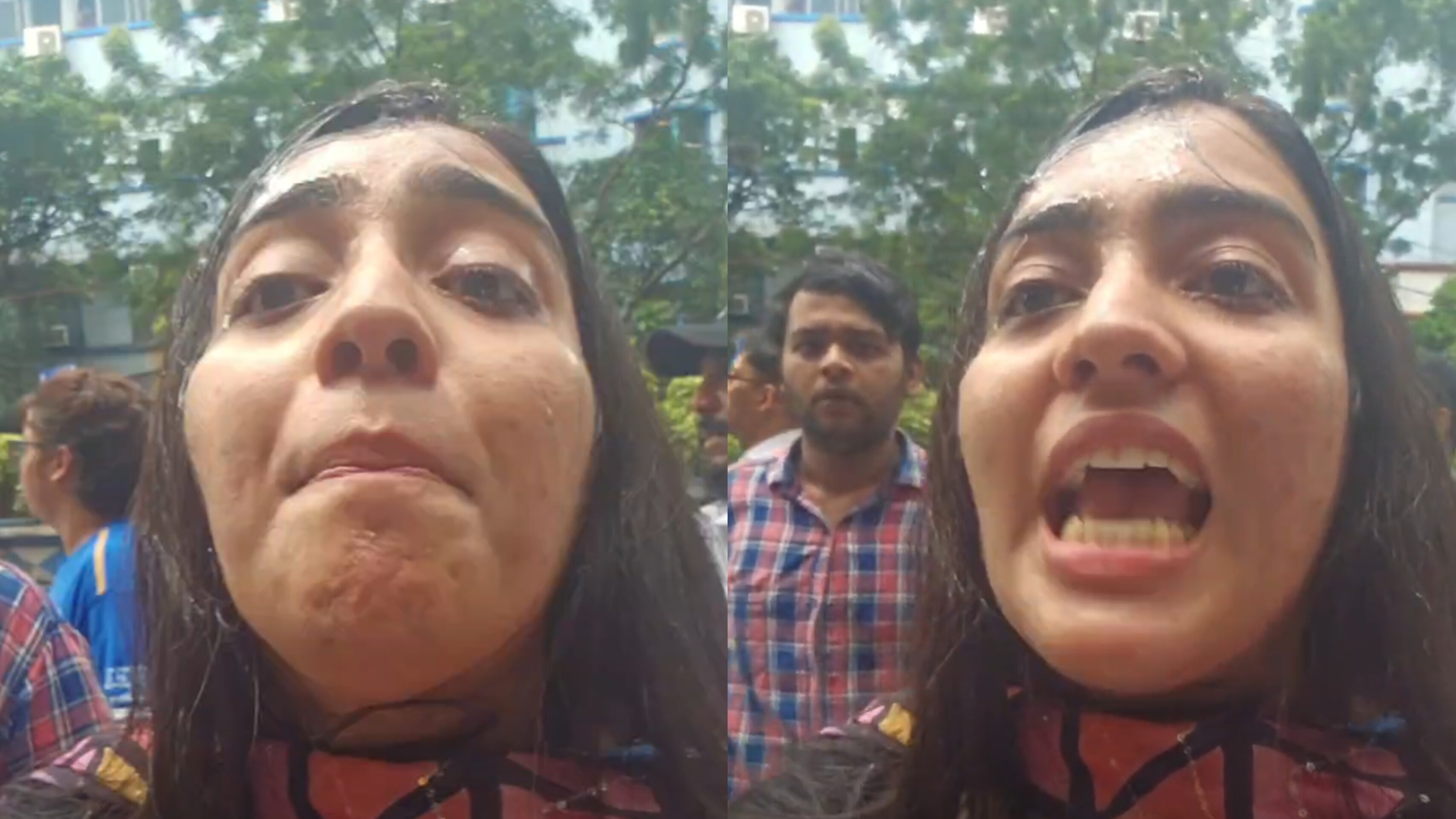 স্বাধীনতা দিবসে আশুতোষ কলেজে উত্তেজনা, ডিম বৃষ্টির শিকার মমতাপন্থী নেত্রী উপাসনা চৌধুরী