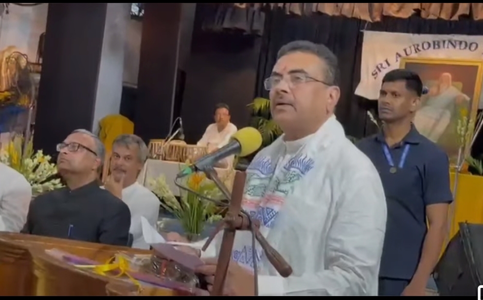 স্বাধীনতার আবহে ঋষি অরবিন্দের বাড়িতে শুভেন্দু , জাতীয়তাবাদী চেতনায় নতুন বার্তা