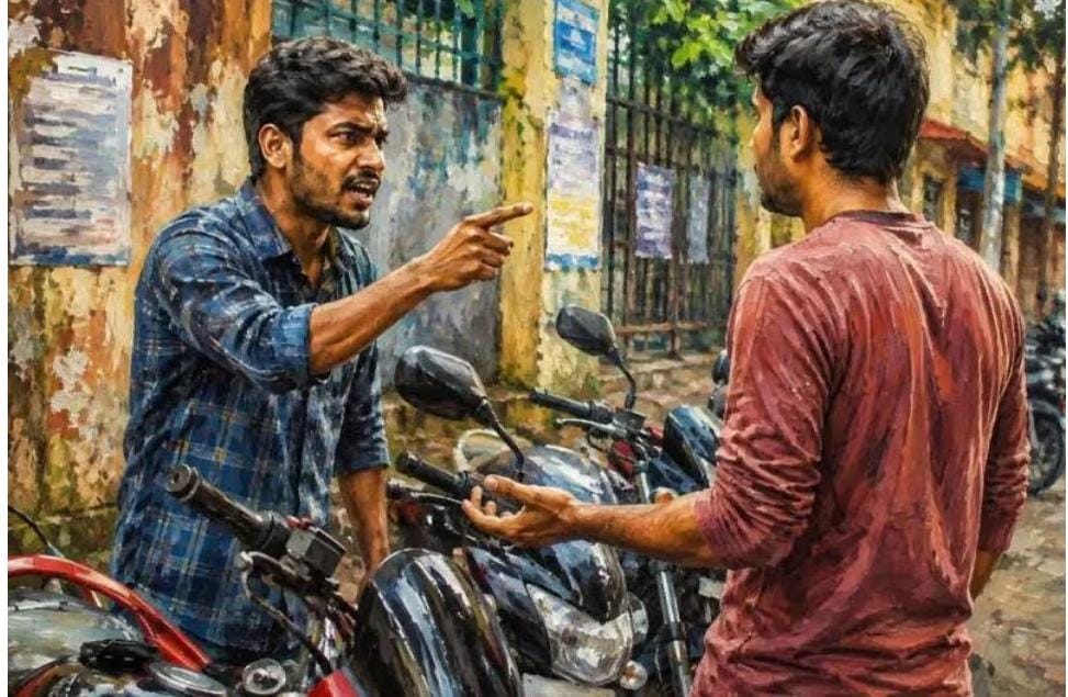 বাড়ির সামনে বাইক রাখা নিয়ে প্রতিবাদ , বিজেপি সমর্থককে লোহার রড দিয়ে মারধরের অভিযোগ