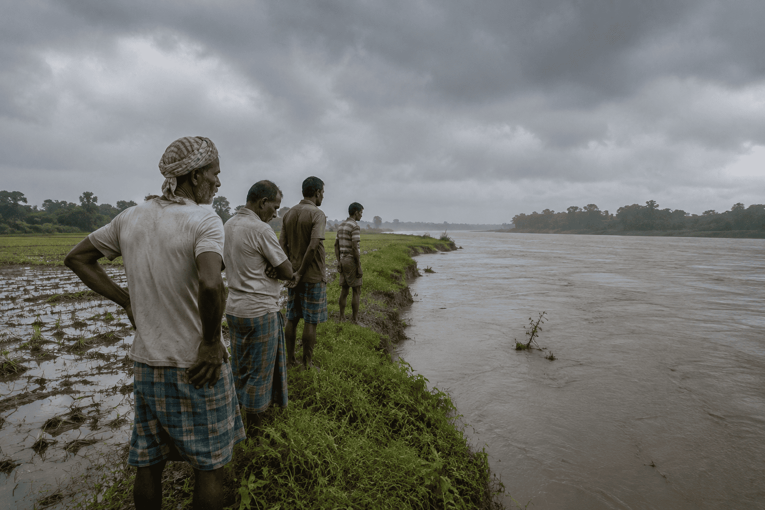 বর্ষা এলেই কাজের আকাল, কমে মজুরি ! শ্যামপুরের নদীপাড়ে অনিশ্চিত দিনমজুরদের জীবন