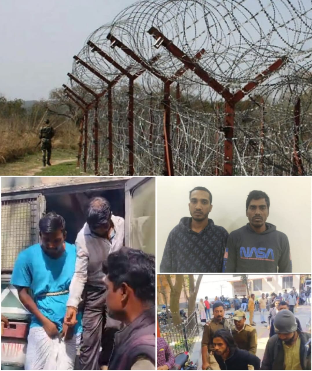 পাসপোর্ট ছাড়াই ভারতে ঘোরাঘুরি , গ্রেফতার বাংলাদেশি যুবক সহ দালাল