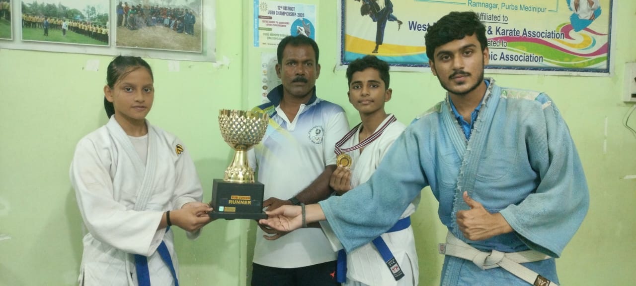 ক্রীড়াবিশ্বে বিরাট সাফল্য , জুডো সাব জুনিয়র গেমে রানার্স পূর্ব মেদিনীপুর