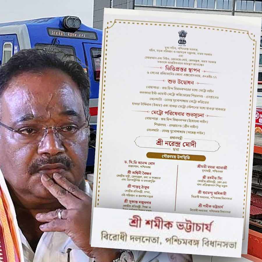 বিরোধী দলনেতা শমীক! প্রধানমন্ত্রীর কর্মসূচির আমন্ত্রণপত্রের বিতর্কে মেট্রো কর্তৃপক্ষ