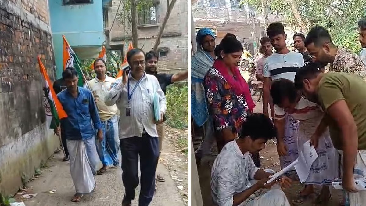খানাকুলে BLO এর পিছনে তৃণমূল কর্মীদের মিছিল , ভাইরাল ভিডিও ঘিরে তোলপাড় রাজনীতি