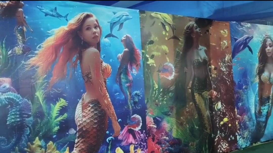 রাস উৎসবে ঘুরছে জীবন্ত জলপরী , হুলস্থুল কাণ্ড এলাকাবাসীর