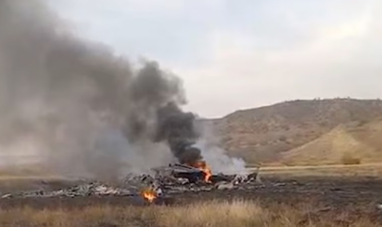 ভয়াবহ দুর্ঘটনা জর্জিয়ায়, ভেঙে পড়ল তুরস্কের সামরিক বিমান