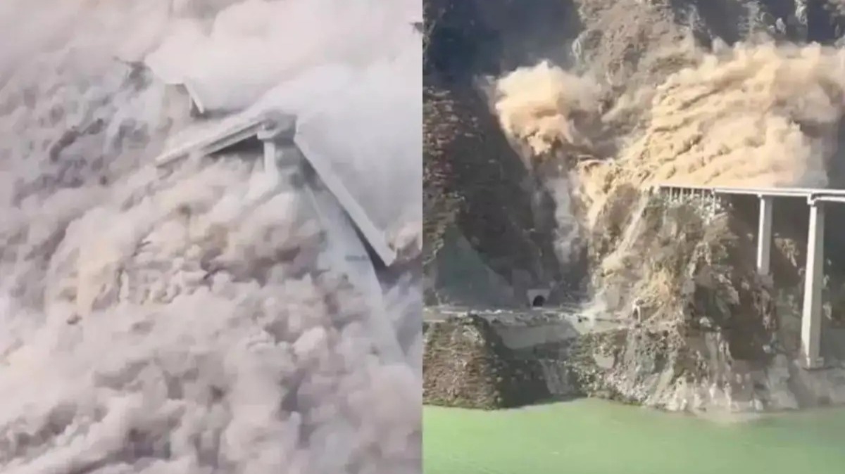 তীব্র শব্দ, ১ বছরের মধ্যেই ভেঙে পড়ল সেতু, ভাইরাল ভিডিও