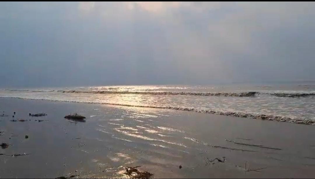 শীতের আমেজে জমজমাট সমুদ্রসৈকত , হালকা রোদ গায়ে মাখছে পর্যটকরা