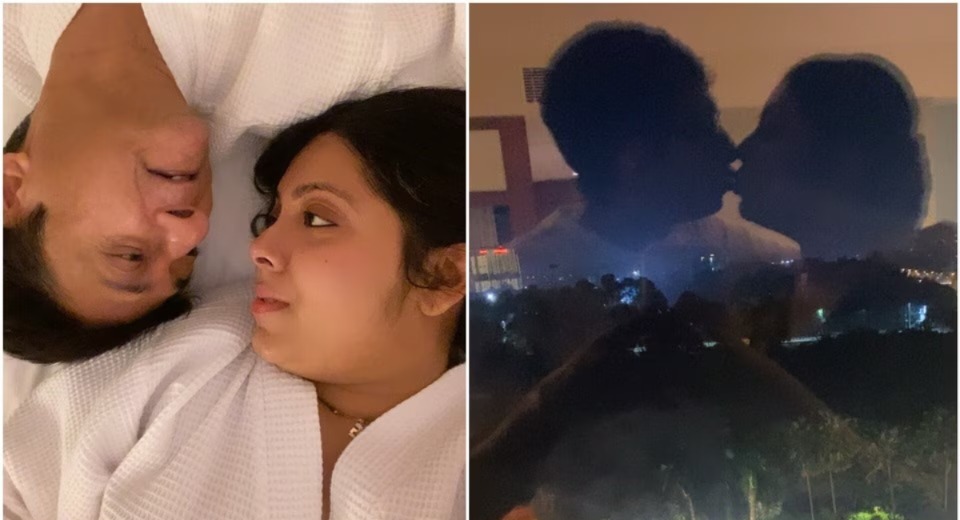 ‘ভালোবাসা কোনও বাঁধা মানে না!’ কাঞ্চন-শ্রীময়ীর ‘প্রেমমাখা’ চুম্বন