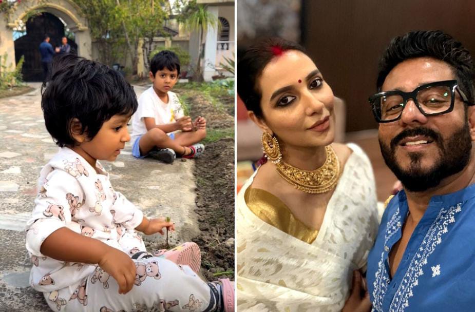 হালিশহরের বাড়িতে চাষ ইউভান ইয়ালিনির , রাজ শুভশ্রীর খুদেদের ভিডিওতে মুগ্ধ সোশ্যাল মিডিয়া