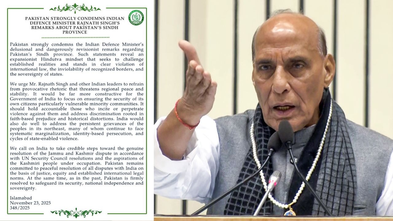 “দেশের সংখ্যালঘুদের সুরক্ষা নিশ্চিত করুক”, রাজনাথের ‘সিন্ধ’ মন্তব্যের পাল্টা জবাব পাকিস্তানের