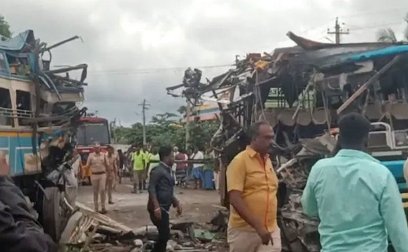 ভয়াবহ দুর্ঘটনা তামিলনাড়ুতে, মুখোমুখি দুটি বাসের সংঘর্ষে মৃত ৬, শোকজ্ঞাপন স্ট্য়ালিনের