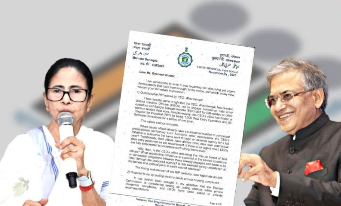 প্রশিক্ষণ - দক্ষ কর্মী থাকতে, নতুন নিয়োগ কেন?, ডেটা এন্ট্রি অপারেটরদের নিয়ে কমিশনকে চিঠি মমতার