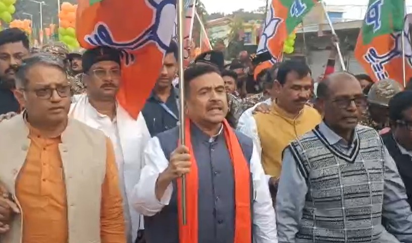 পরিবর্তন সংকল্প যাত্রা শুভেন্দু অধিকারীর, জনসমুদ্র সাঁইথিয়ায়