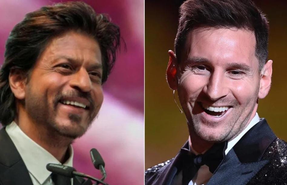 মেসির সঙ্গে আইকনিক পোজ শাহরুখের , যুবভারতীতে স্বপ্নের মূহুর্তের অপেক্ষায় কলকাতাবাসী