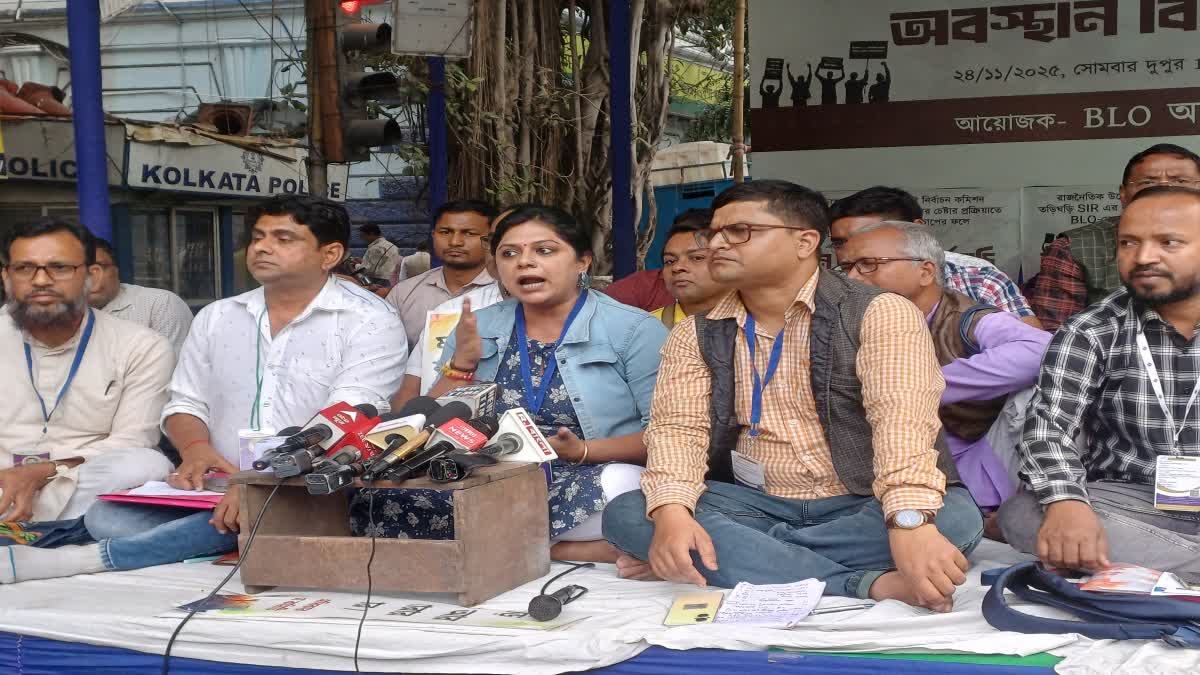 SIR উত্তেজনার আবহে ফের অগ্নিগর্ভ সিইও দফতর , তৃণমূলপন্থী BLO দের লাগাতার বিক্ষোভে চাঞ্চল্য
