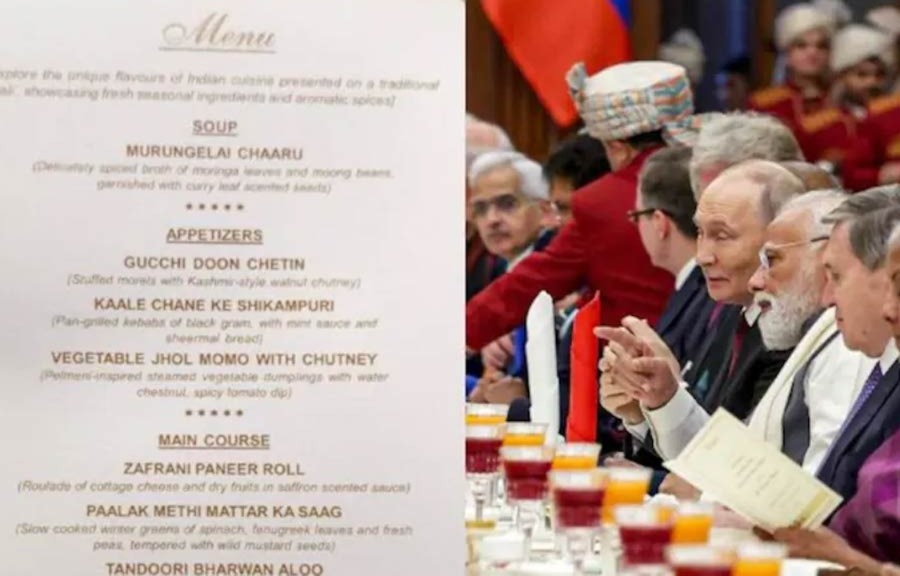 দক্ষিণী স্যুপ থেকে কাশ্মীরের পদ, রাষ্ট্রপতি ভবনে নৈশভোজে রকমারি খাবার পুতিনের পাতে