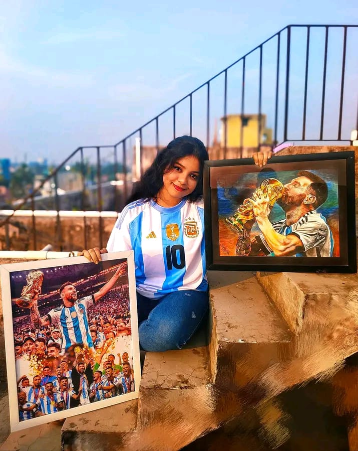 রাত পোহালেই শহরে ফুটবল জাদুকর , মেসিকে বিশেষ গান উপহার দিতে চলেছেন কলকাতার সহেলী
