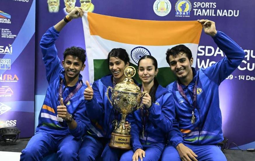 সোনার দৌড় অব্যাহত , স্কোয়াশে বিশ্বসেরা ভারত