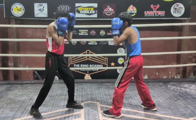 ঠাকুরবাড়িতে বক্সিংয়ের আসর ,  হাড্ডাহাড্ডি লড়াই ১২০ জন প্রতিযোগীর