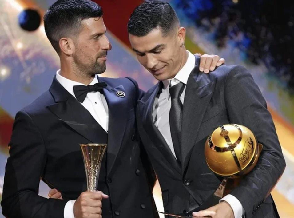 দুবাই গ্লোব স্পোর্টস অ্যাওয়ার্ডে বড় চমক , রোনাল্ডোর থেকে পুরস্কার পেয়ে উচ্ছ্বসিত জোকোভিচ