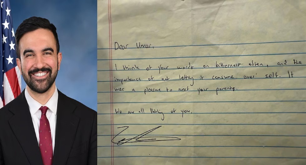 “তোমার কথা ভাবছি”, জেলবন্দি উমর খালিদকে চিঠি মামদানির