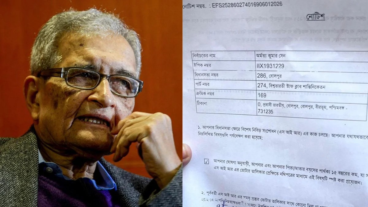 SIR শুনানির ছায়া নোবেলজয়ী অমর্ত্য সেনের উপর , শান্তিনিকেতনে পৌঁছল কমিশনের নোটিশ